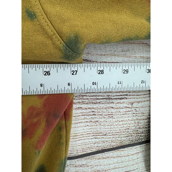 mnml Tie Dye Full Zip Hoodie Sweatshirt Womens Large Green Brown Red - Picture 11 of 12